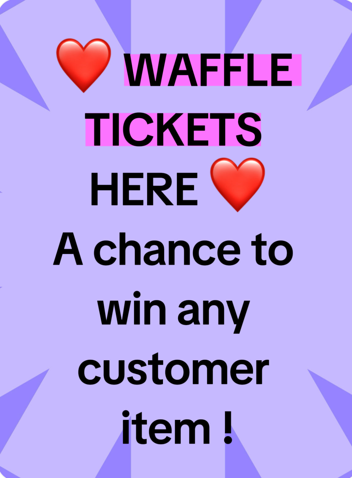4# Waffle TikTok Tickets ..win a custom item of your choice .. Creators can claim a blank tumbler bundle when in stock ❤️❤️